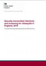 Sexually transmitted infections and screening for chlamydia in England, 2019